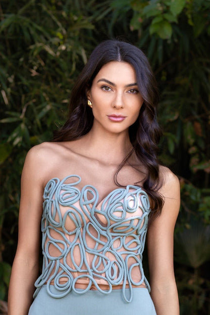 TOP CORSET JATOBÁ - Azul Serenity