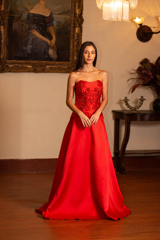 VESTIDO TROYS - Vermelho
