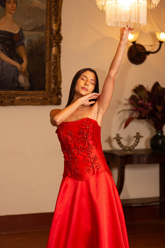 VESTIDO TROYS - Vermelho