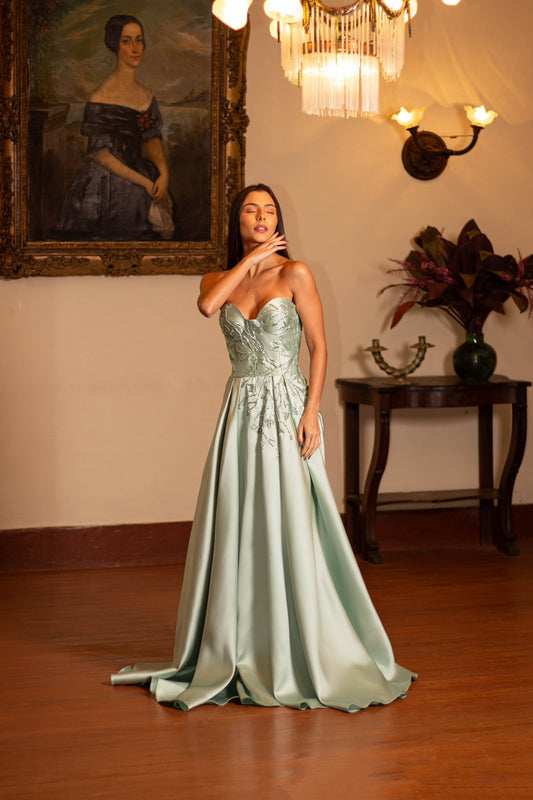 VESTIDO MENTON - Verde Menta