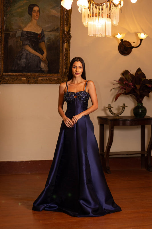 VESTIDO NIORT - Azul Marinho