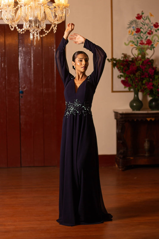 VESTIDO LYON - Azul Marinho