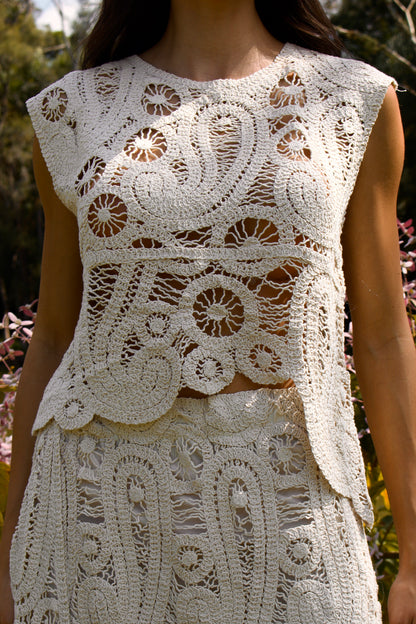 CAMISA DE CROCHET PARU - Off White