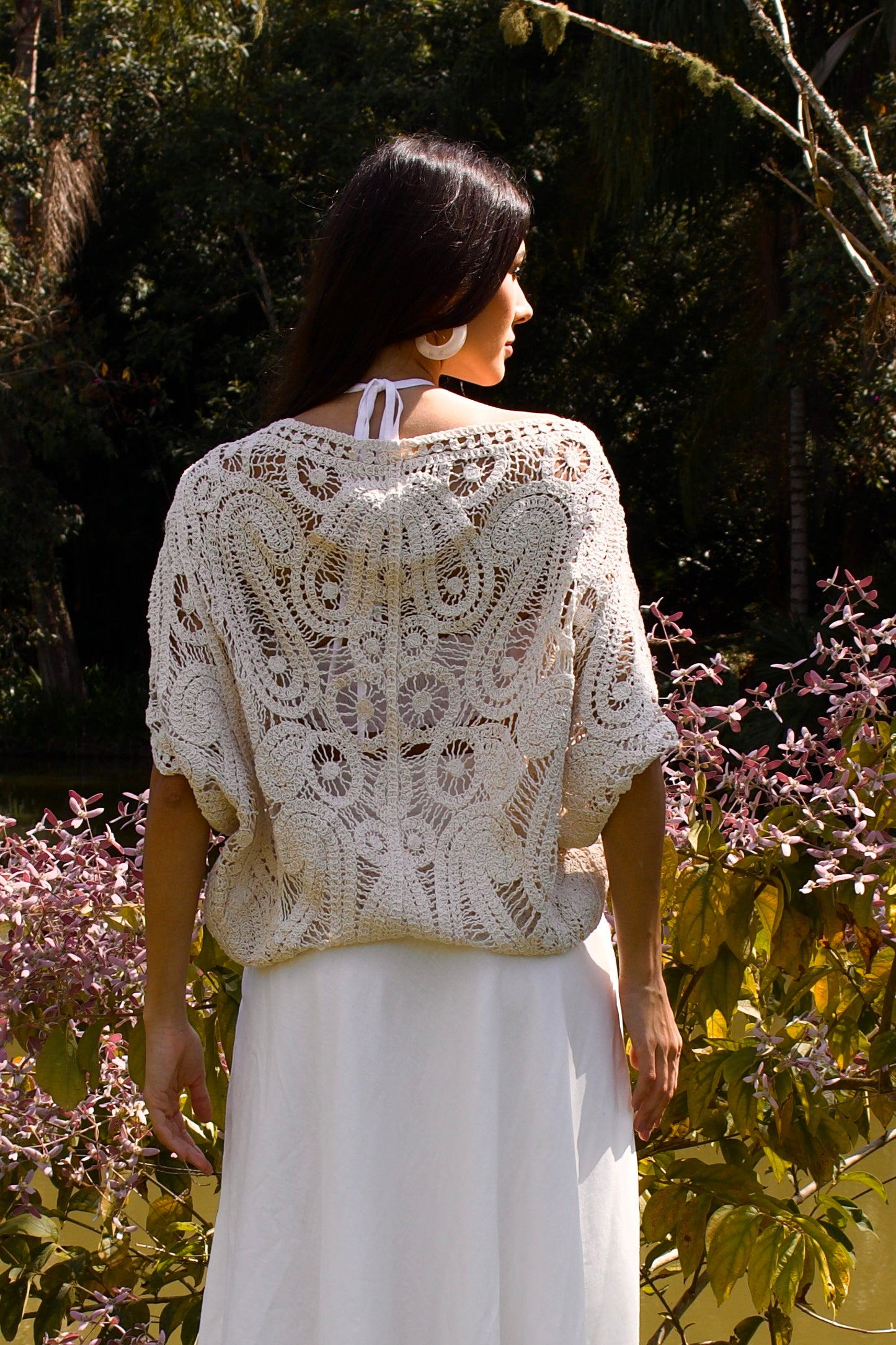 CARDIGAN DE CROCHET GUARATINGA - Off White