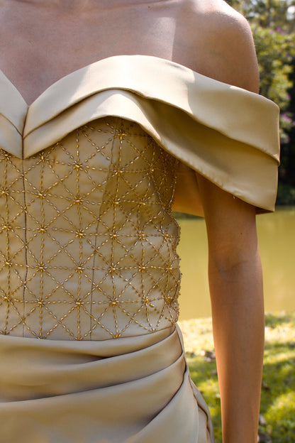 VESTIDO MONTREUIL - Dourado