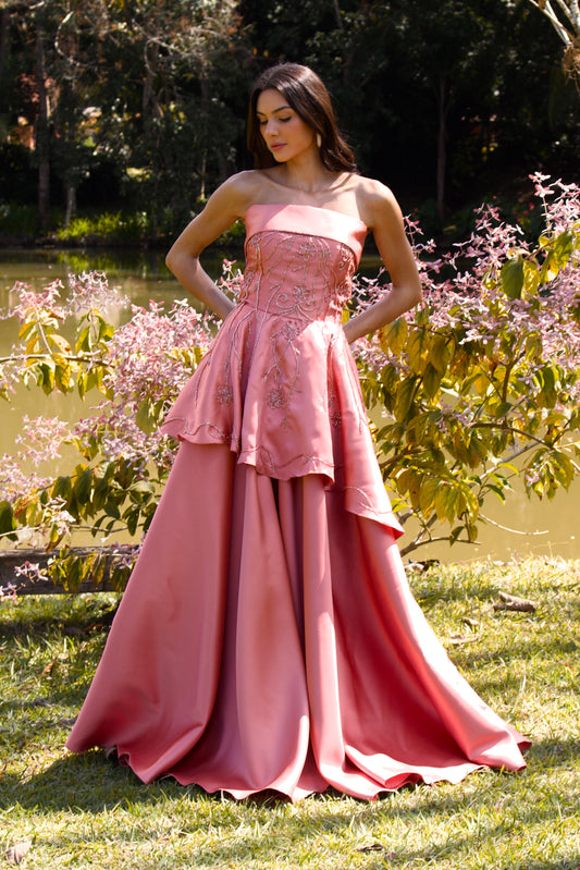 VESTIDO LOURMARIN - Rosê