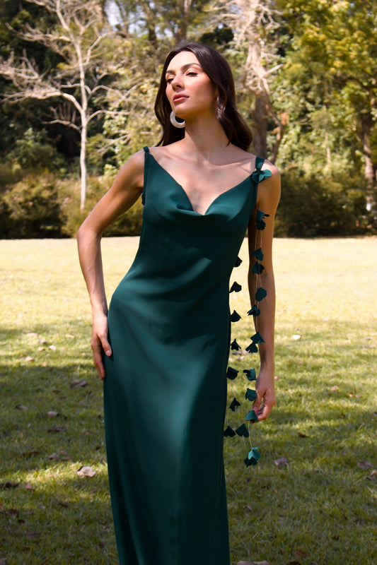 VESTIDO ITAPUÃ - Verde Esmeralda