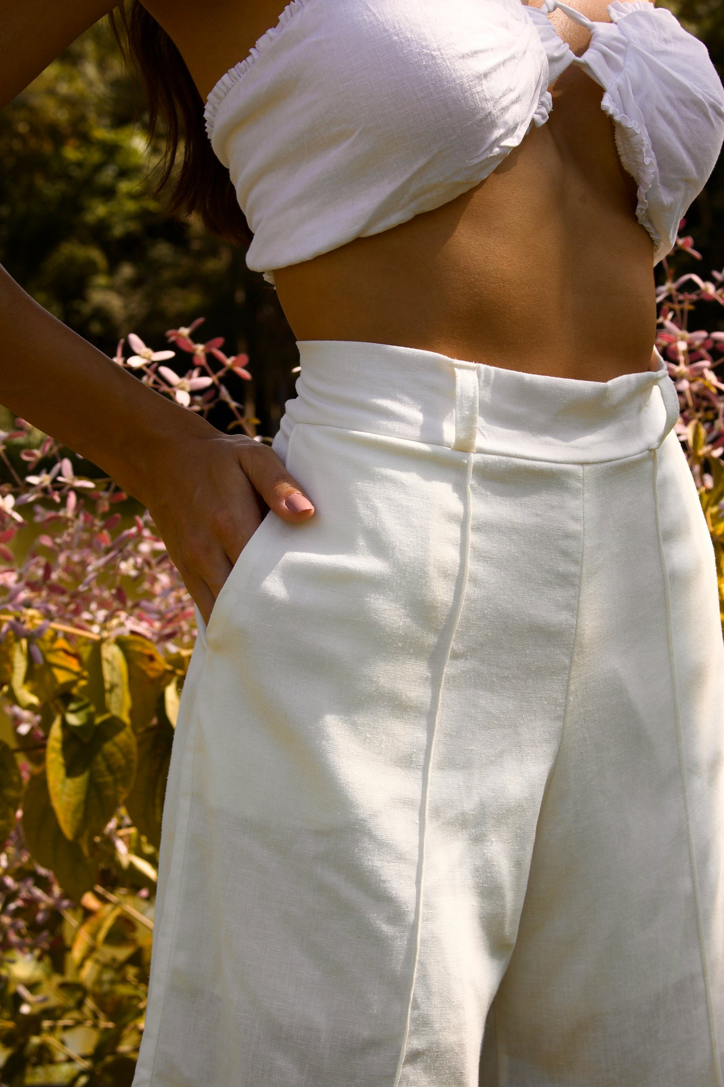 SHORT DE LINHO PARATY - Off White