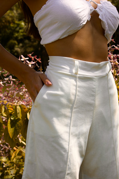 SHORT DE LINHO PARATY - Off White
