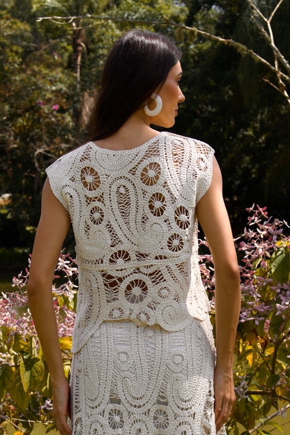 CAMISA DE CROCHET PARU - Off White