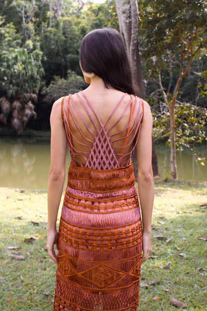 VESTIDO MIDI DE CROCHET ARAGUAIA - Rose e Caramelo