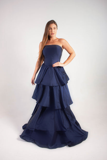 VESTIDO NAVARRA - Azul Marinho