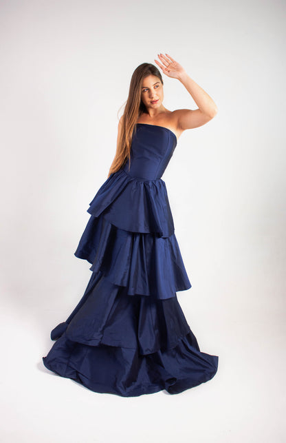 VESTIDO NAVARRA - Azul Marinho