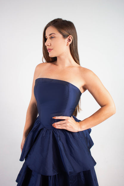 VESTIDO NAVARRA - Azul Marinho