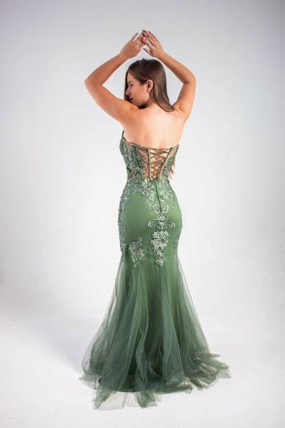 VESTIDO CALAIS - Verde Oliva