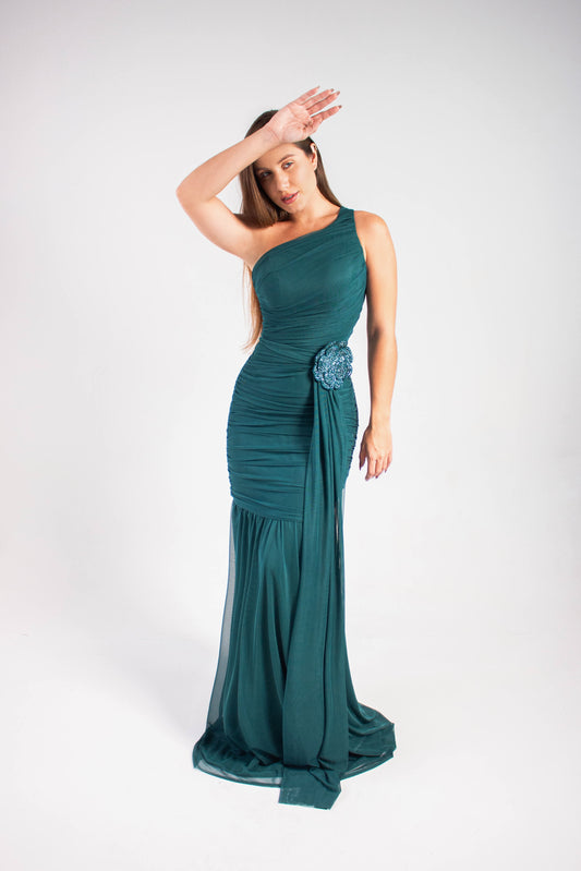 VESTIDO GIVERNY - Verde Esmeralda