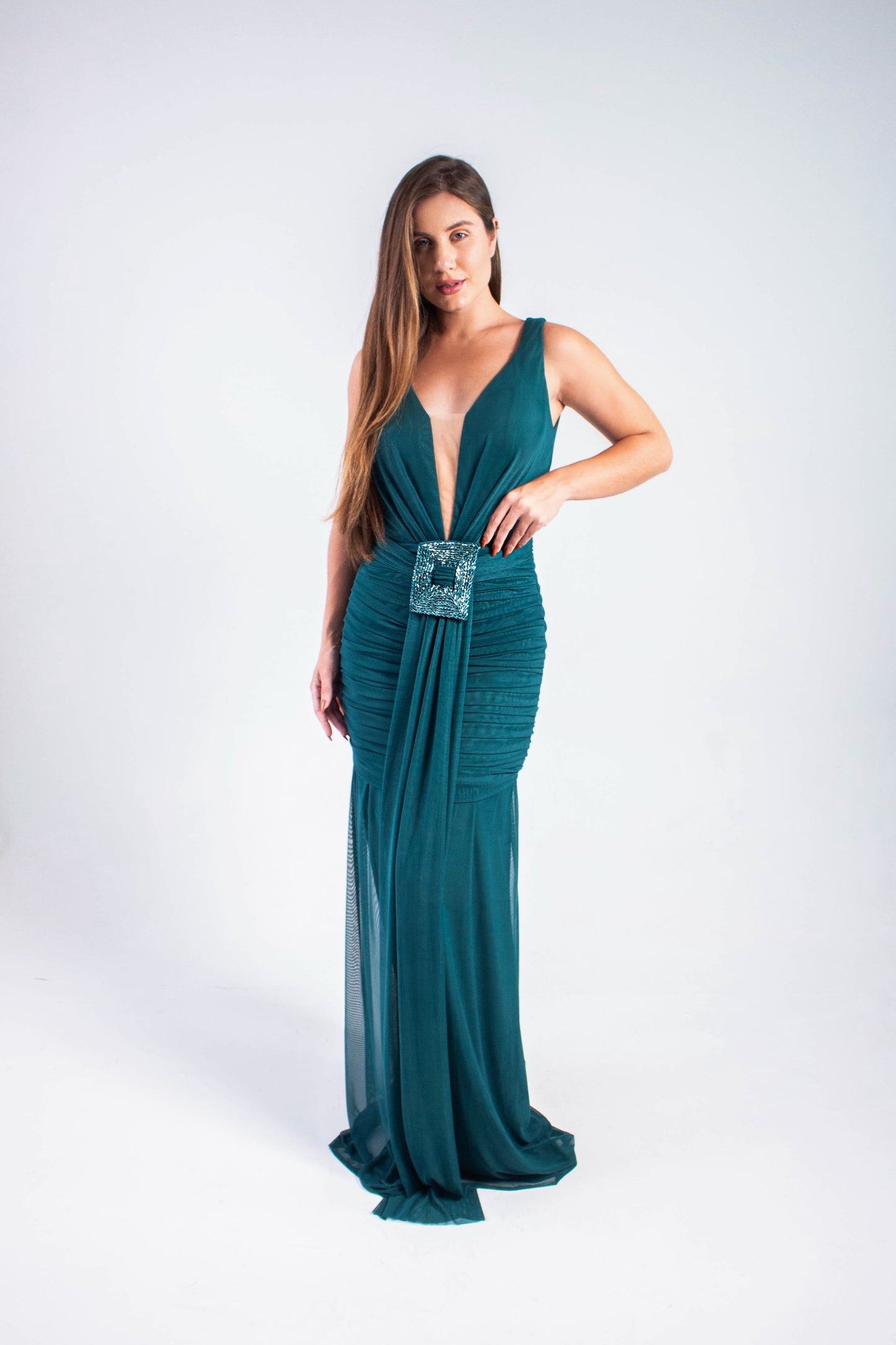 VESTIDO HONFLEUR - Verde Esmeralda