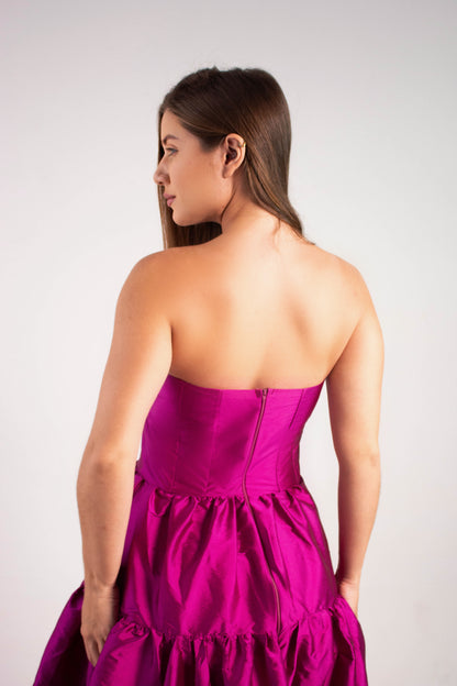 VESTIDO TROIA - Fúcsia