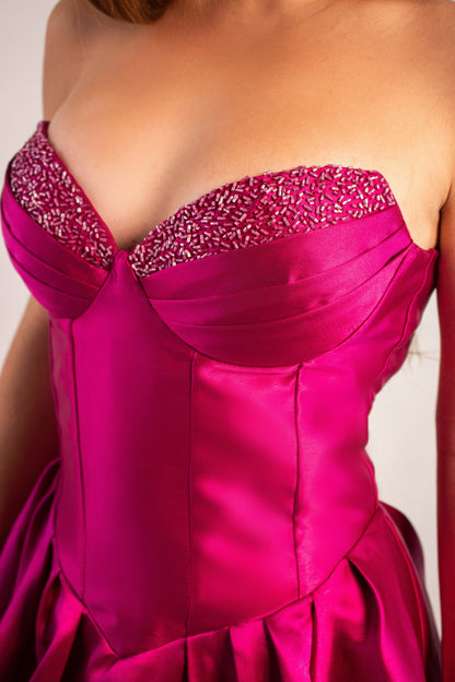 VESTIDO CHARLEVILLE - Fúcsia