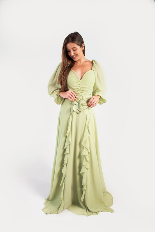 VESTIDO BEJA - Verde Menta