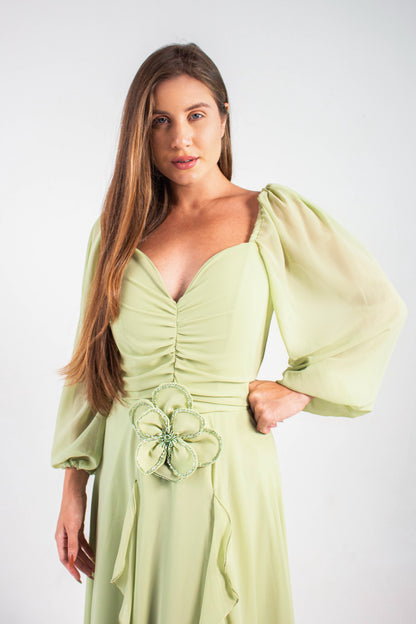 VESTIDO BEJA - Verde Menta