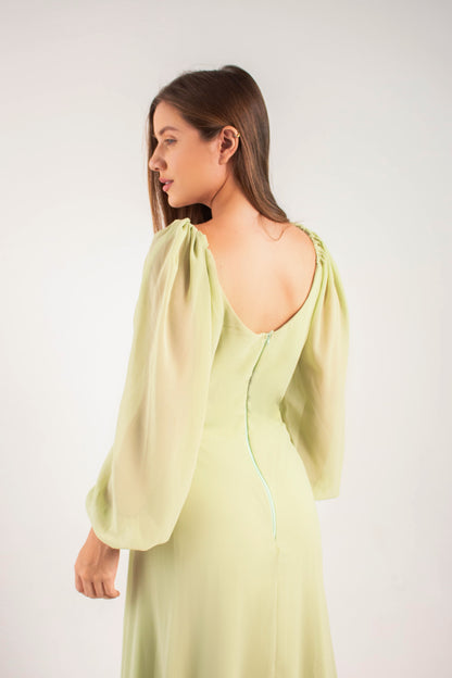 VESTIDO BEJA - Verde Menta