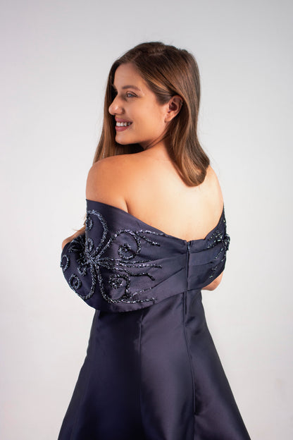 VESTIDO VITRÉ - Azul Marinho