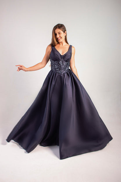 VESTIDO RAVELLO - Azul Marinho