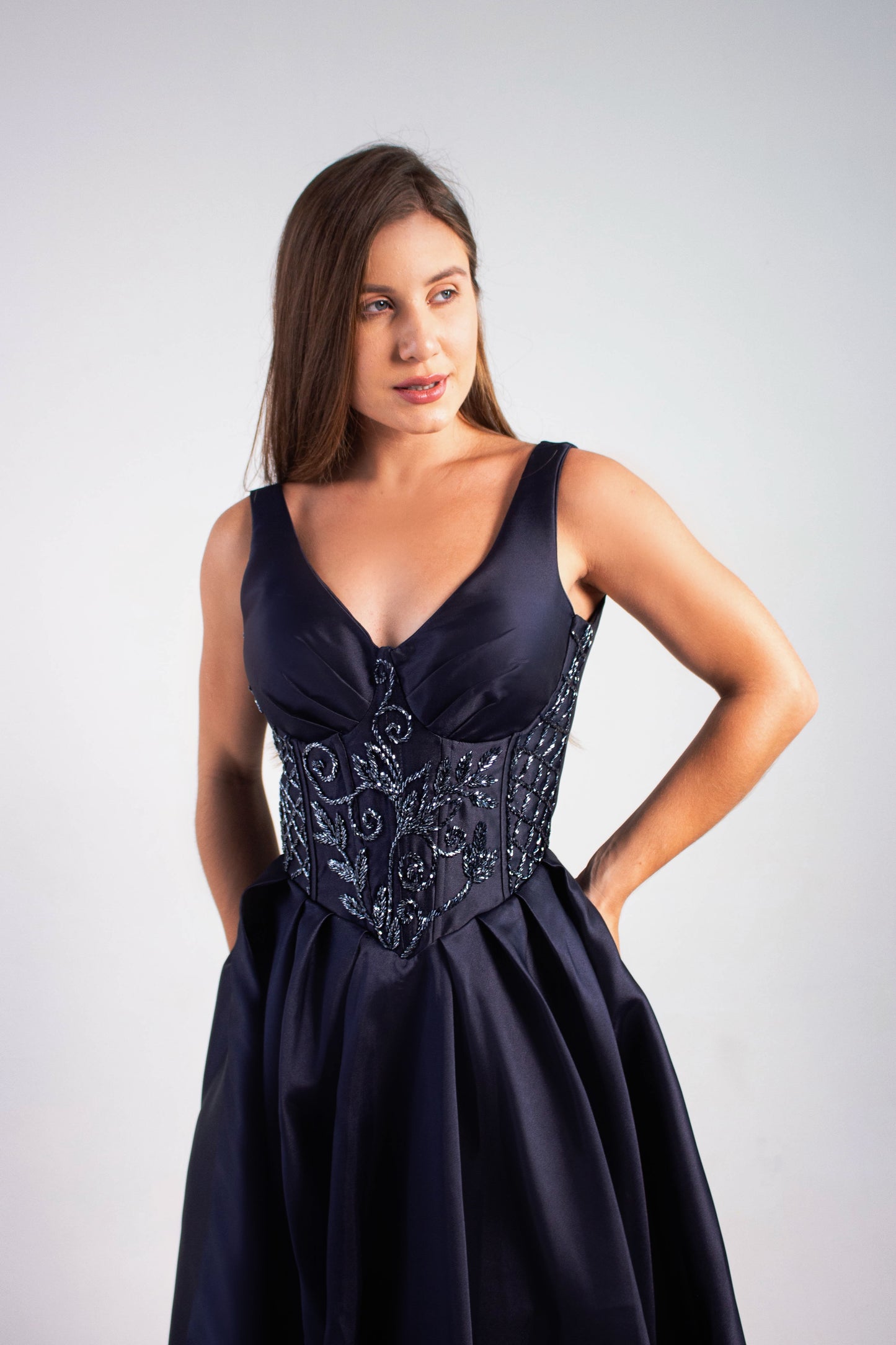 VESTIDO RAVELLO - Azul Marinho