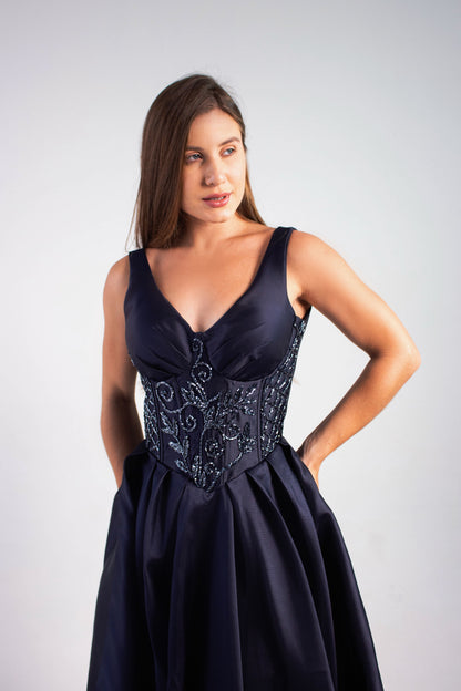 VESTIDO RAVELLO - Azul Marinho