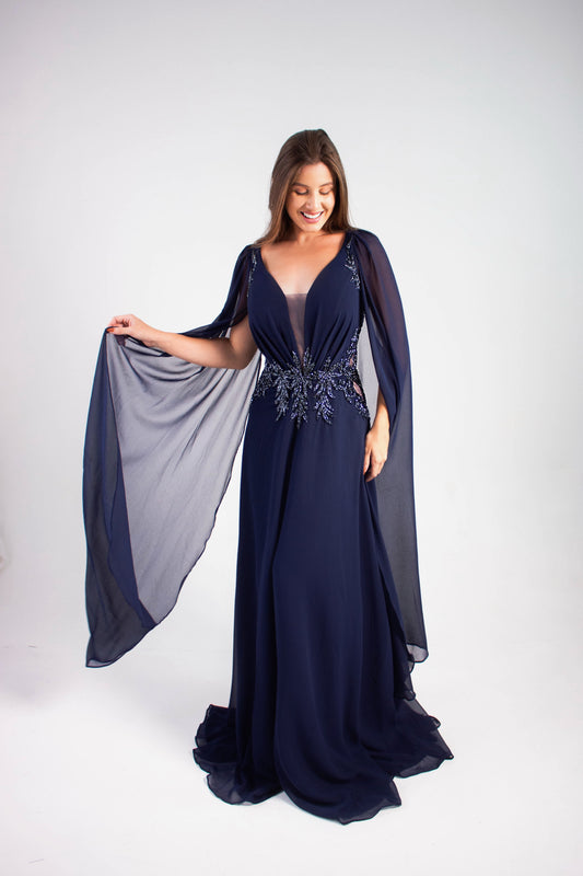 VESTIDO FIGEAC - Azul Marinho