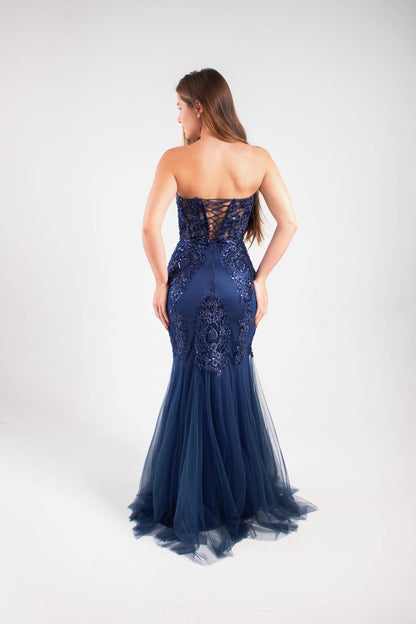 VESTIDO CALAIS - Azul Marinho