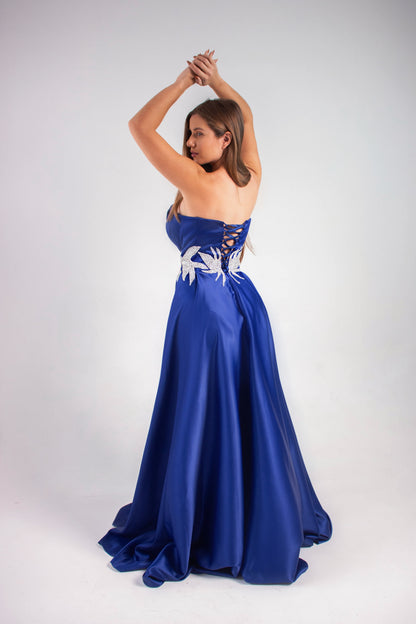 VESTIDO GORDES - Azul Royal