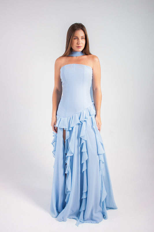 VESTIDO MARBELLA - Azul Serenity