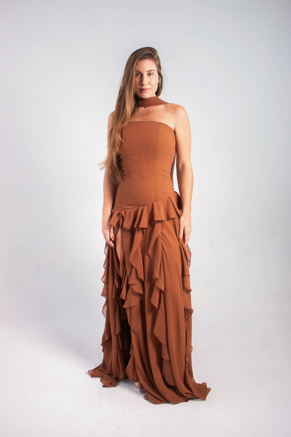 VESTIDO MARBELLA - Marrom