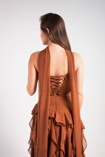 VESTIDO MARBELLA - Marrom