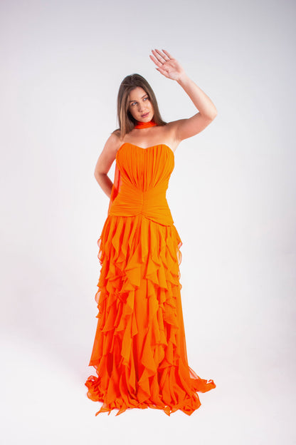 VESTIDO POSITANO - Laranja