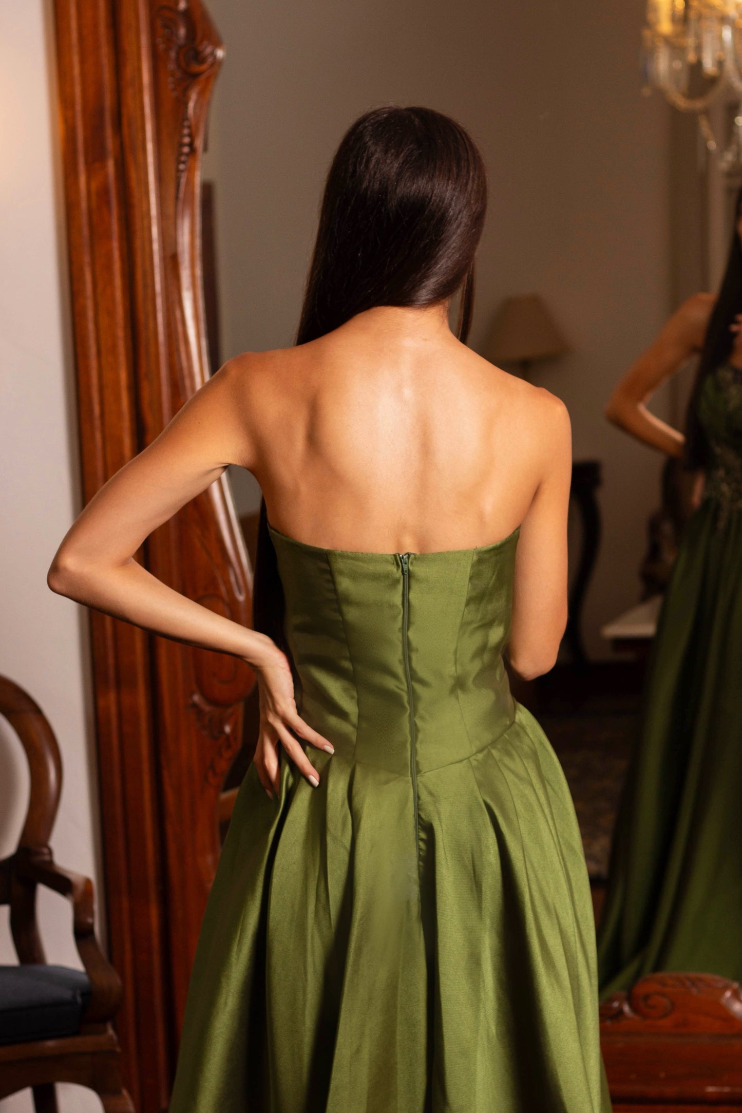 VESTIDO COPENHAGUE - Verde Oliva