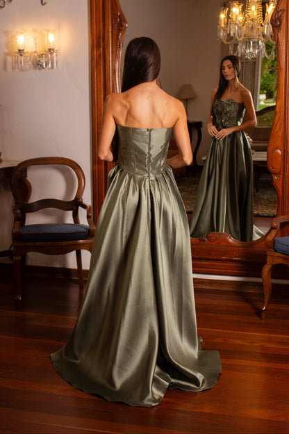 VESTIDO KYOTO - Verde Oliva