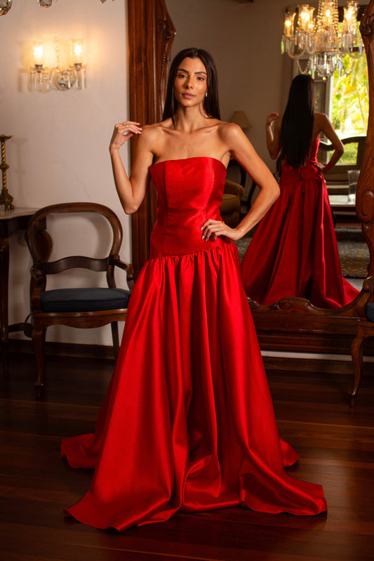 VESTIDO HOLAMBRA -  Vermelho