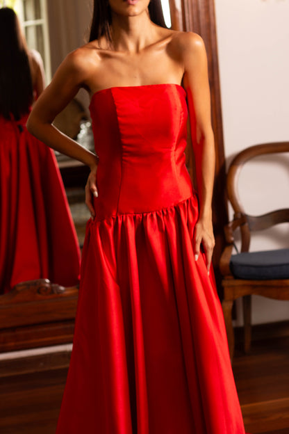 VESTIDO HOLAMBRA -  Vermelho