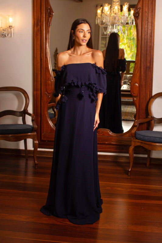 VESTIDO CELESTIA - Azul Marinho