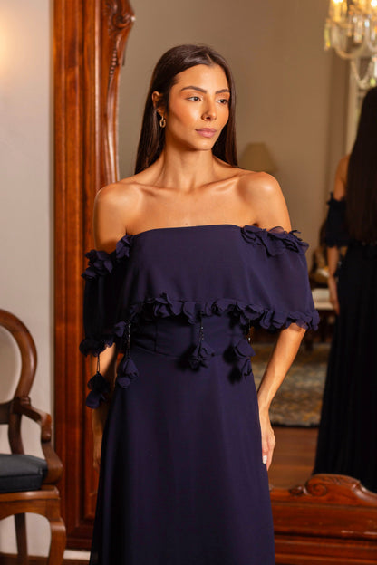 VESTIDO CELESTIA - Azul Marinho