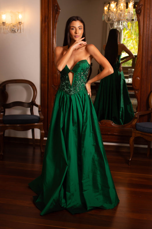 VESTIDO KYOTO - Verde Bandeira