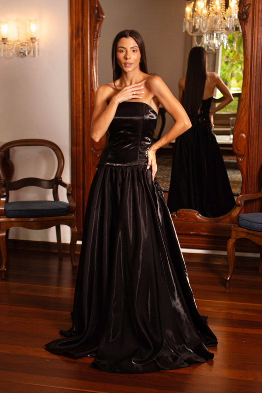 VESTIDO HOLAMBRA -  Preto