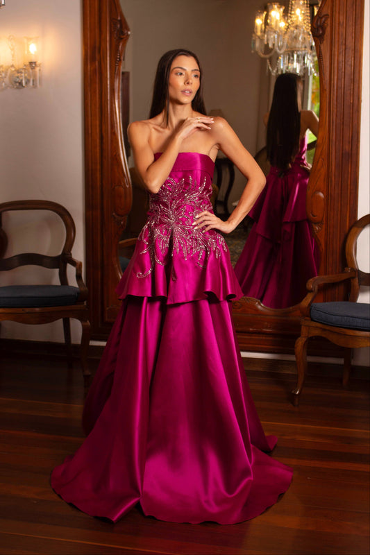 VESTIDO SANTORINI - Fúcsia