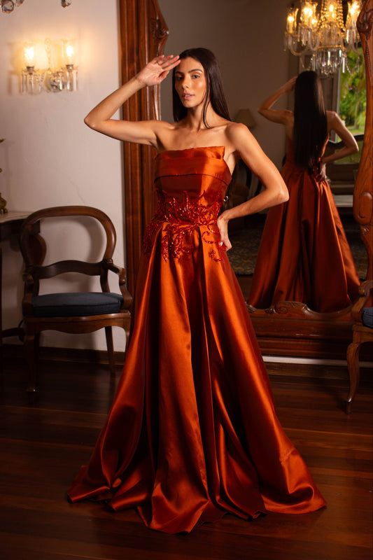 VESTIDO NARA - Terracota