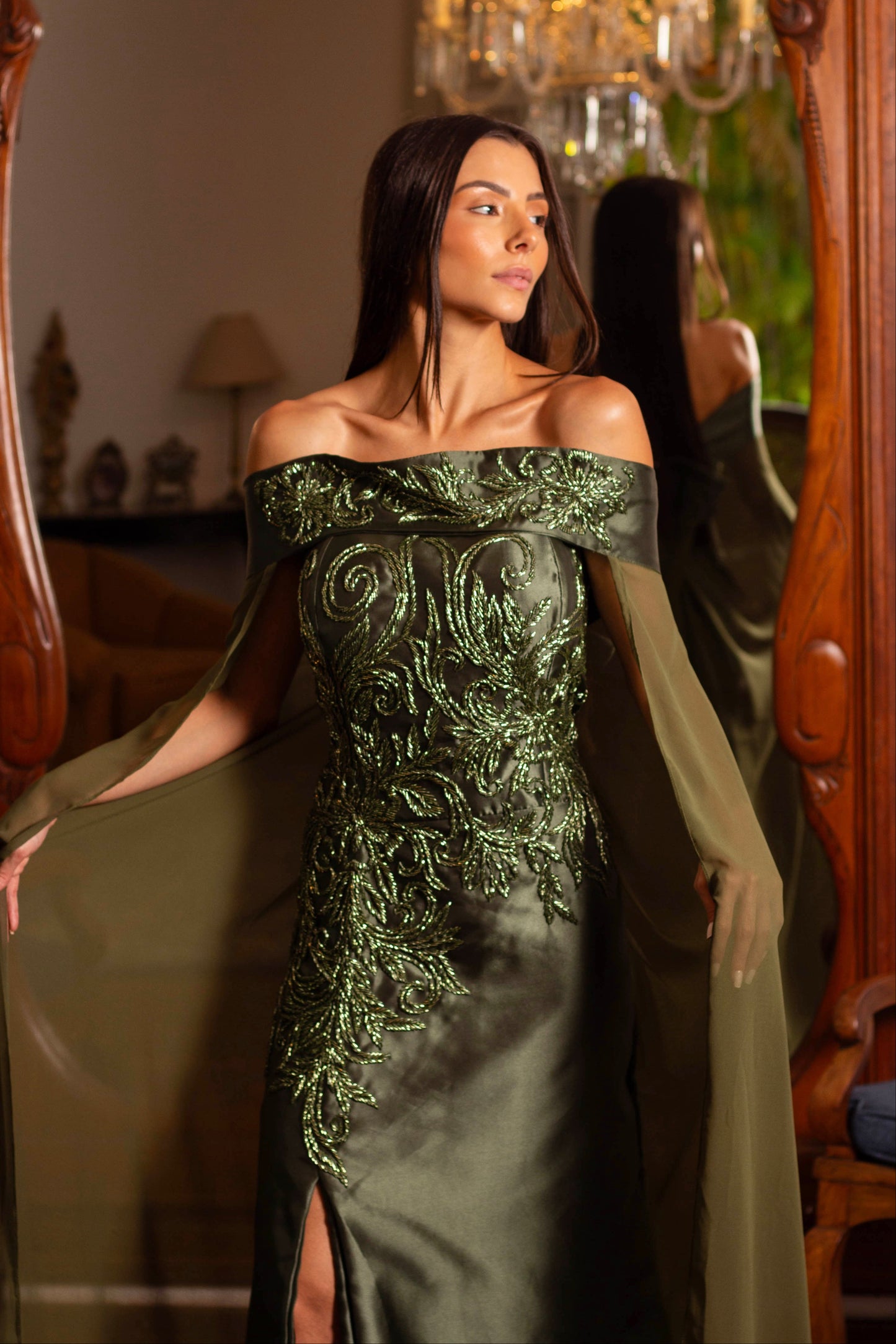 VESTIDO GENEBRA - Verde Oliva