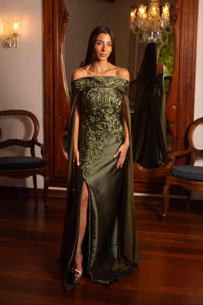 VESTIDO GENEBRA - Verde Oliva