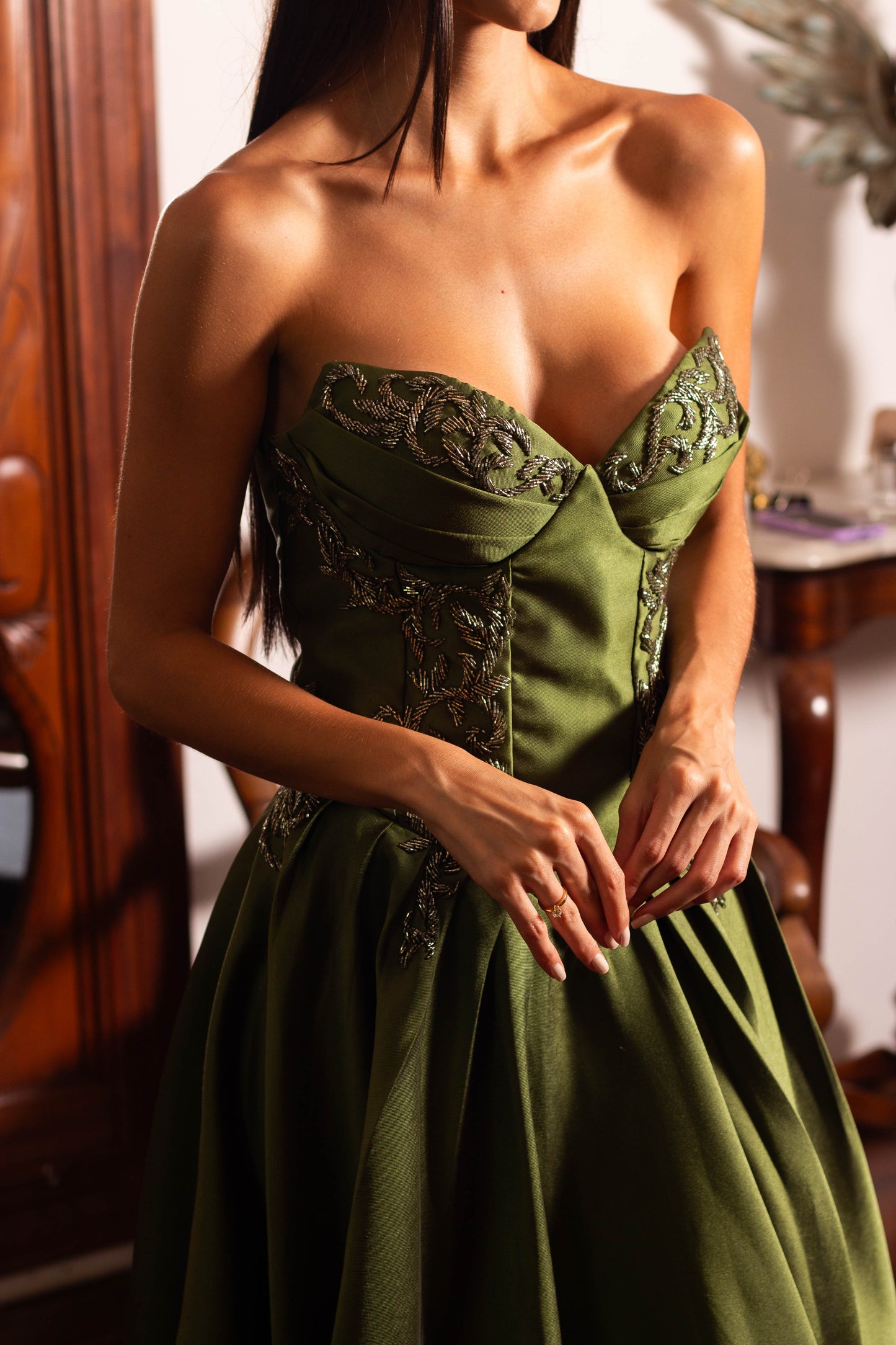 VESTIDO COPENHAGUE - Verde Oliva